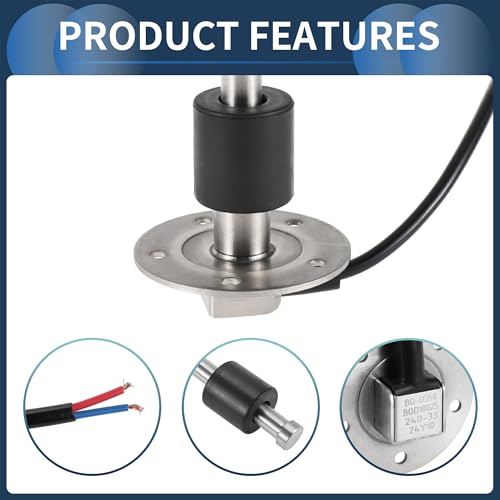 INFINAUTO Fuel Sending Unit and Gauge Kit 350mm Length Boat Fuel Sending Unit Marine Fuel Sender Unit Metal Black Silver Tone 240-33 Ohm - Image 4