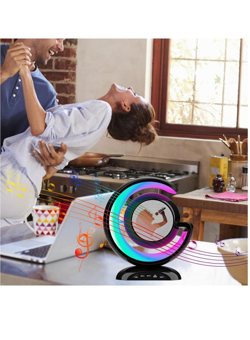 ELTRAZONE Karaoke Machines, Singing Machine Karaoke, Portable Blue Tooth Speaker, 2 Blue Tooth Wireless Microphones Various Ambient Lights, Wireless Karaoke Microphones for Adults, Speaker Support TWS/USB/TF - Image 3