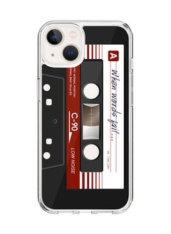 Classic Clear Case for Apple iPhone 15 Hybrid Soft Case Flexible Edges Anti Drop TPU PC Gel Thin Transparent Cover [ Designed for Apple iPhone 15 ] - When Words Fail (Black Tape)