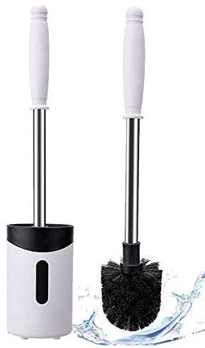 Envop Wall Mounted Washroom Toilet Brush Plastic Holder Stand with Cleaning Tools - Image 3