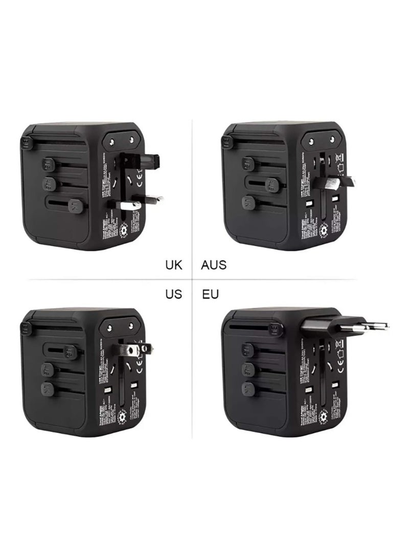 ELTRAZONE Travel Adapter, Worldwide All in One Universal Travel Adapter Wall AC Power Plug Adapter Wall Charger with Smart High Speed 3 USB Ports & 1 Type C Ports, USA EU UK AU Asia 160 Countries - Image 5