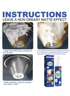 JUE-FISH Kitchen Oil Stain Foam Cleaner - Smoking Machine Kitchenware - Heavy Oil Stain Cleaning - Decontamination Freshness And Odor Elimination  - Image 4