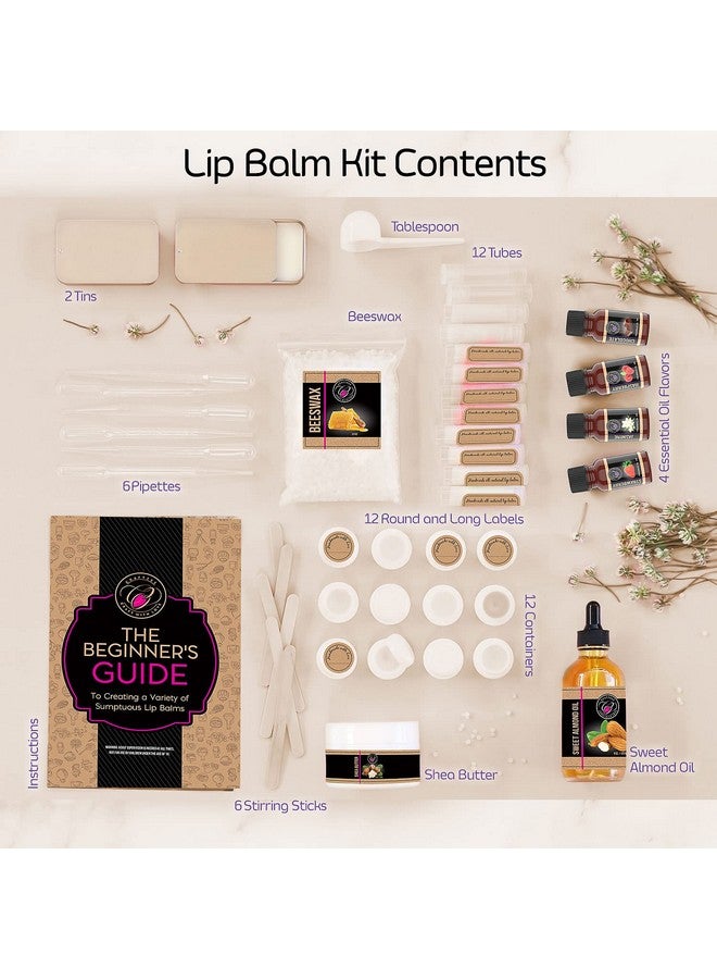DilaBee Craftzee Lip Balm Making Kit Diy Lip Gloss Kit With Natural Beeswax Base Shea Butter Sweet Almond Oil Essential Oils Tubes Jars & More Craft Kit For Adults - Image 2