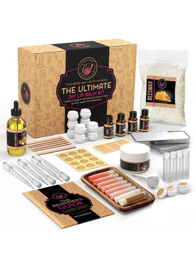 DilaBee Craftzee Lip Balm Making Kit Diy Lip Gloss Kit With Natural Beeswax Base Shea Butter Sweet Almond Oil Essential Oils Tubes Jars & More Craft Kit For Adults - Image 1