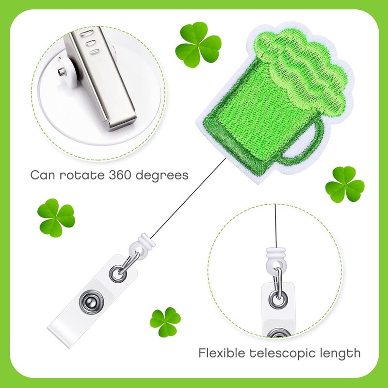 klarako 5 Pieces Cute Nurse Badge Reels Felt Retractable Badge Reels Nursing Name Badge Holder Practical ID Badge Holder Gift for Nurses Students Teachers (Lovely Style) - Image 4