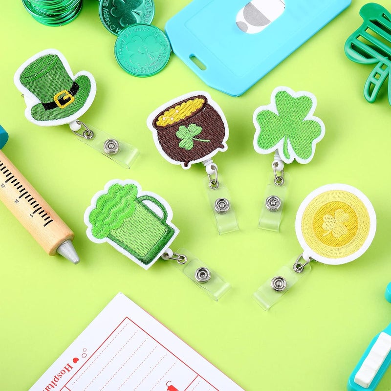 klarako 5 Pieces Cute Nurse Badge Reels Felt Retractable Badge Reels Nursing Name Badge Holder Practical ID Badge Holder Gift for Nurses Students Teachers (Lovely Style) - Image 5