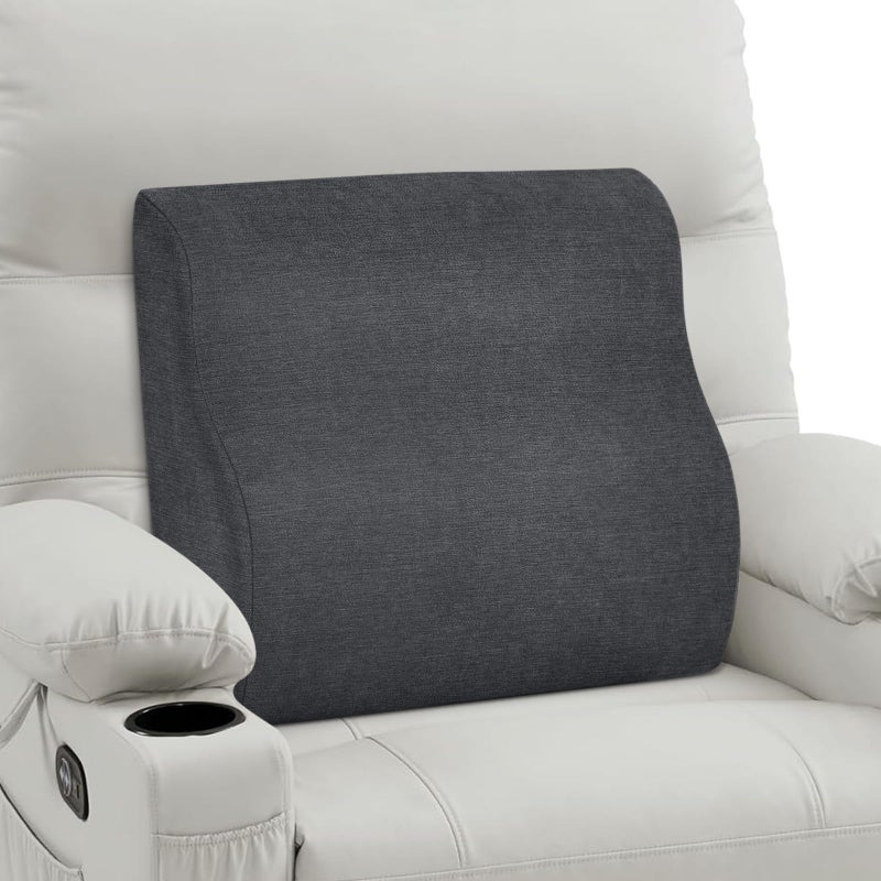TANYOO Back Support Pillow for Recliner Dual Layer Lumbar Support Pillow with Gel Memory Foam Ergonomic Orthopedic Lumbar Cushions for Elderly Lower Back Pain Relief Washable Cover Dark Grey - Image 1