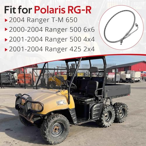 JAVIK Rear Left Brake Hose Line Fit for Polaris Ranger 425 500 650 2x4 4x4 6x6 20002004OEM1910493 - Image 3