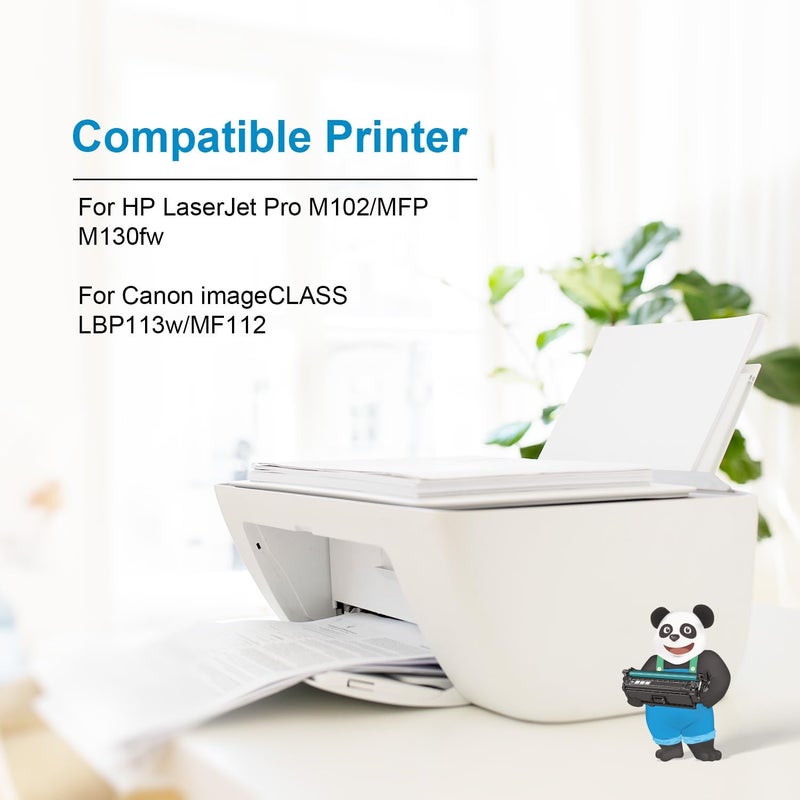 استا CF217A 17A حبر عالمي CRG-047 متوافق مع طابعات HP Canon LaserJet Pro M102 MFP M130fw imageCLASS LBP113W MF112 طابعة C F 217 A CRG 047 طباعة مكتبية عالية الإنتاجية أسود - Image 3