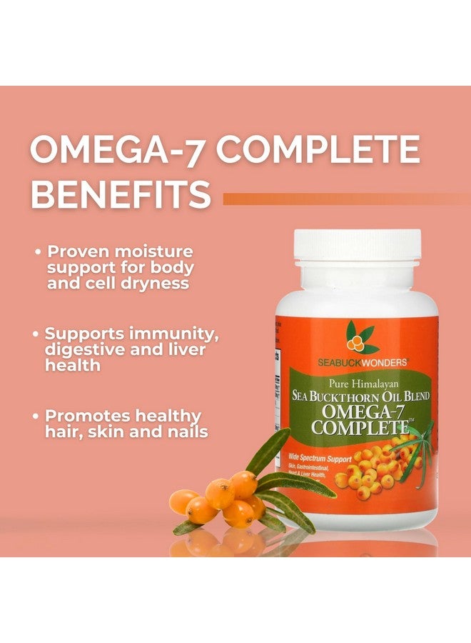 SEABUCKWONDERS زيت البحر النبق العضوي من سيباك ووندرز، كبسولات أوميغا-7 الكاملة، 180 حبة، مع أوميغا 3 و 6 و 9، يدعم صحة الشعر والبشرة والأظافر، 1000 ملغ لكل حصة - Image 3