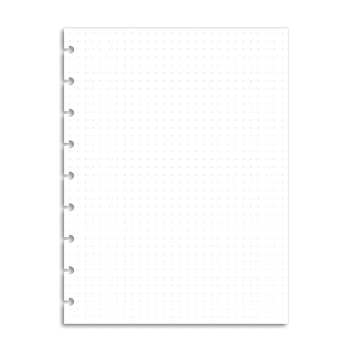 Eleven Discs Classic Size Discbound Paper - Pure Dot Grid Sheets - Premium 120gsm Heavyweight Notebook & Planner Refills - 9 Discs, 7 x 9.25 in - Punched for Happy Planner (50 Sheets) - Image 1
