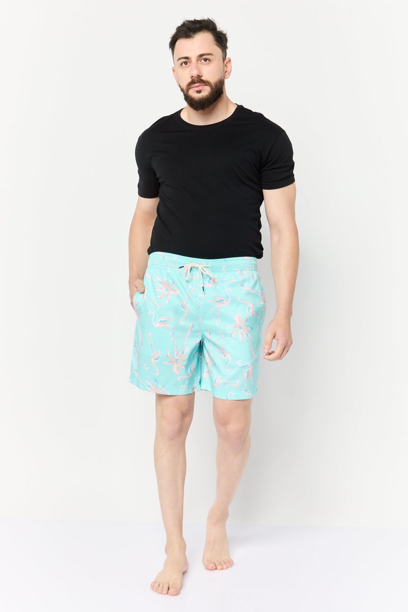 DOCKERS Men 7 Inseam Allover Print Board Shorts, Multicolor - Image 2