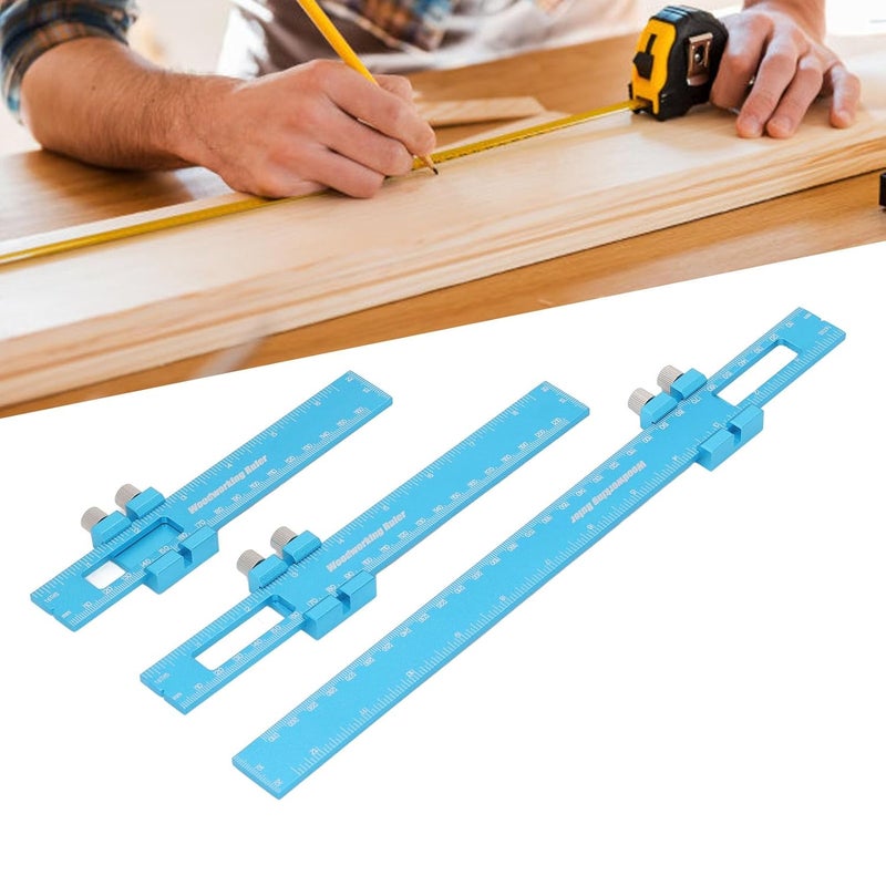 Aluminum Alloy T Type Scribing Ruler Multifunctional Marking Tool for DIY Furniture Carpentry - Image 3