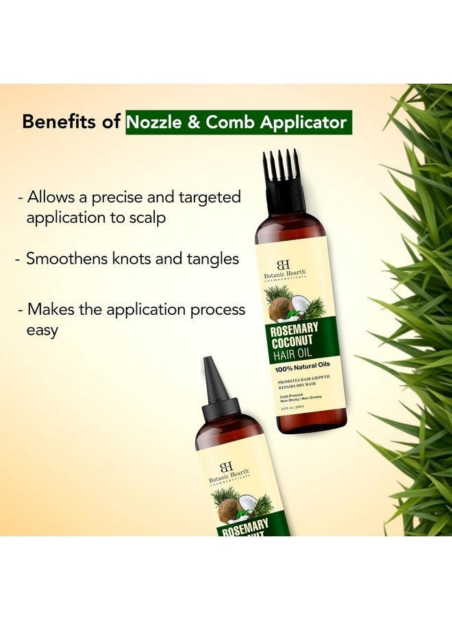 Botanic Hearth Botanic Hearth Rosemary, Coconut & Avocado Hair Oil with Biotin (6.7 fl oz) | Nourishing Hair Growth & Strengthening Formula | Promotes Healthy, Shiny Hair | Suitable for All Hair Types  - Image 3