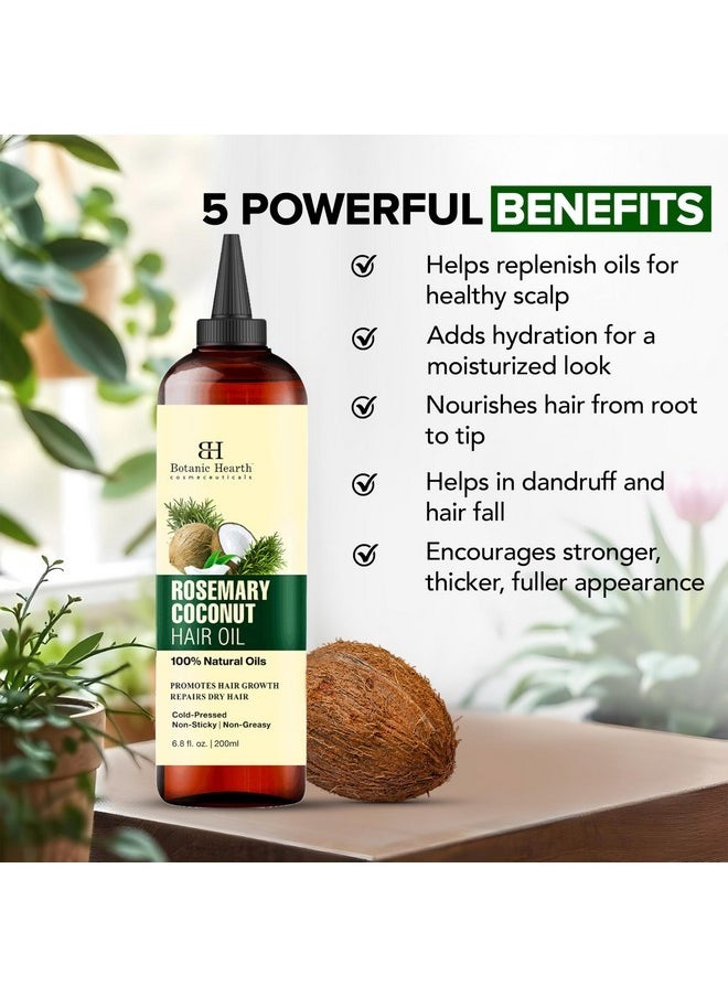 Botanic Hearth Botanic Hearth Rosemary, Coconut & Avocado Hair Oil with Biotin (6.7 fl oz) | Nourishing Hair Growth & Strengthening Formula | Promotes Healthy, Shiny Hair | Suitable for All Hair Types  - Image 4