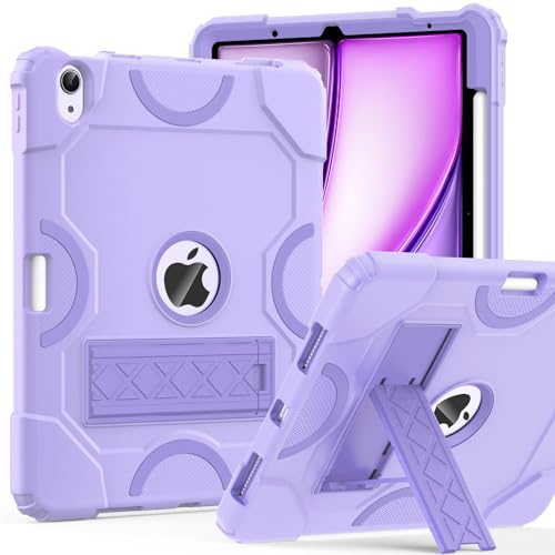 Cantis Case for iPad Air 11-inch (M3) 2025/ (M2) 2024, iPad Air 5th/4th Generation (2022/2020) 10.9 Inch, Heavy Duty Shockproof Rugged Protective for i Pad Air 11'', Purple+Purple - Image 1