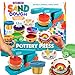 Made By Me Sand Dough Sculpt Paint Creations Pottery Press Sand Dough Bowl Kit Paint Create Your Own Pottery MessFree Pottery Kit for Kids Great Arts Craft Activity for Ages 6 7 8 9 - Image 2