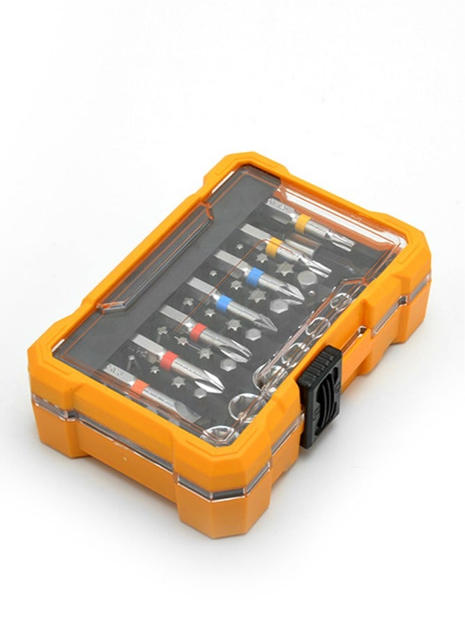 general 50-piece rainbow screwdriver bit set with strong magnetic tips organized for home tool storage and classification - Image 4