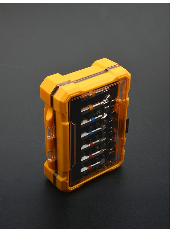 general 50-piece rainbow screwdriver bit set with strong magnetic tips organized for home tool storage and classification - Image 3