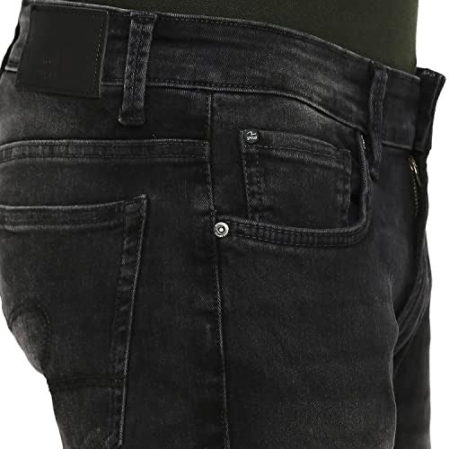 Spykar Charcoal Black Cotton Slim Fit Narrow Length Jeans for Men (Skinny) - Image 3