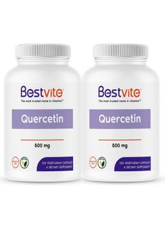 BESTVITE Quercetin 500Mg (240 Vegetarian Capsules)(120 X 2) No Stearates No Silicon Dioxide Vegan Non Gmo Gluten Free  - Image 1