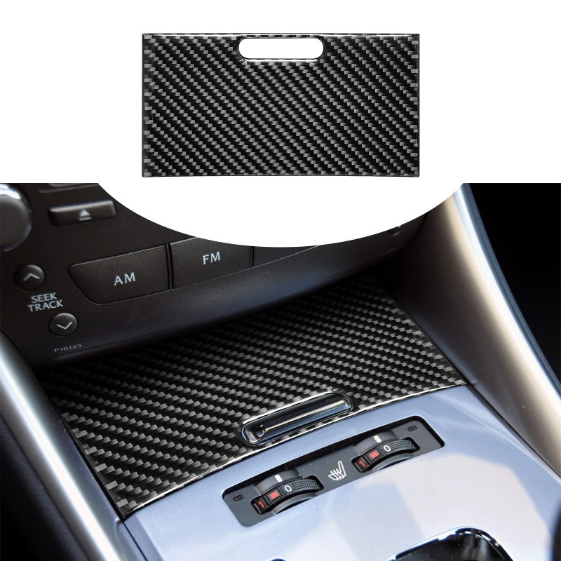 SUNBREATH Compatible with Carbon Fiber USB Charging Port Panel Sticker Interior Decoration for 2012 2011 2010 2009 2008 2007 2006 Lexus IS250 Black
