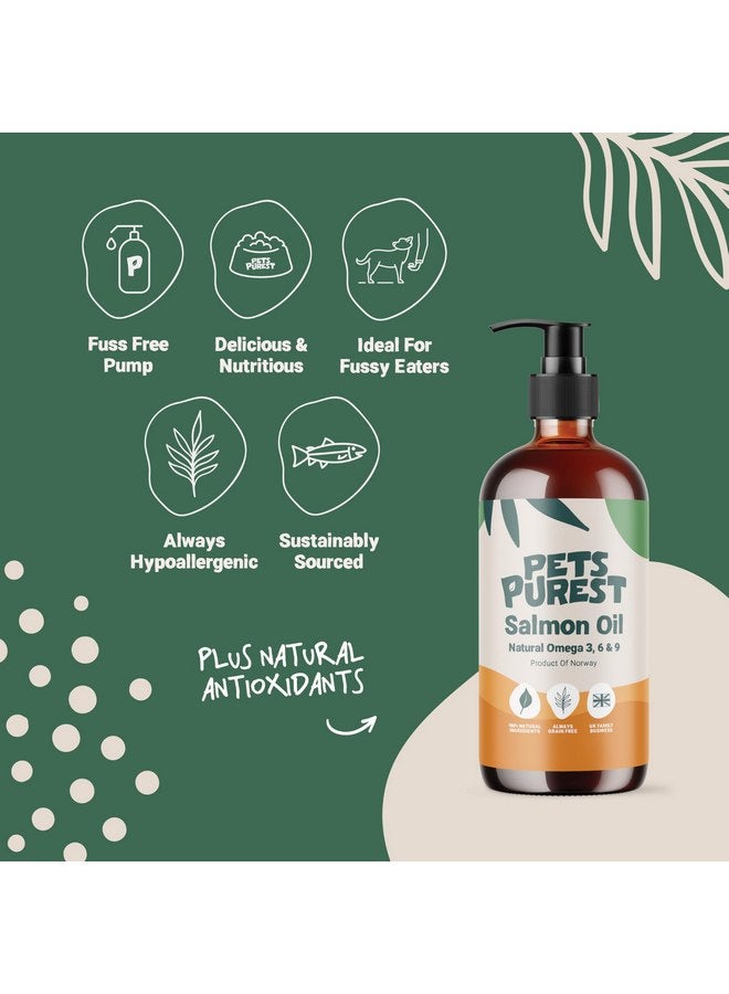 الحيوانات الأليفة أنقى زيت السلمون الأكثر نقاءً للكلاب والقطط والخيول والقوارض والحيوانات الأليفة - 32 أونصة سائلة 100% نقية من الدرجة الغذائية الممتازة - مكمل غذائي طبيعي من أوميجا 3 و6 و9 - يعزز صحة الفراء والجلد والمفاصل والدماغ - Image 3