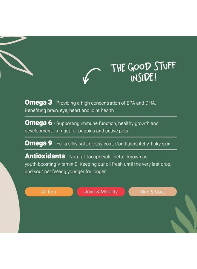 الحيوانات الأليفة أنقى زيت السلمون الأكثر نقاءً للكلاب والقطط والخيول والقوارض والحيوانات الأليفة - 32 أونصة سائلة 100% نقية من الدرجة الغذائية الممتازة - مكمل غذائي طبيعي من أوميجا 3 و6 و9 - يعزز صحة الفراء والجلد والمفاصل والدماغ - Image 4