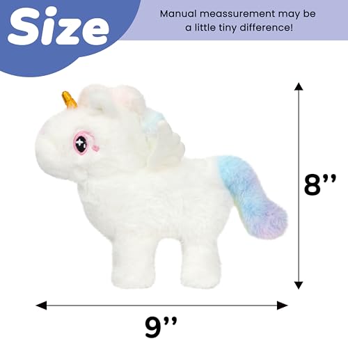 Hopearl Walking Unicorn with Glowing Horn Interactive Electronic Pet Plush Unicorn Toy with Sounds and Movements Animated Gift for Toddlers Birthday White 7 - Image 5