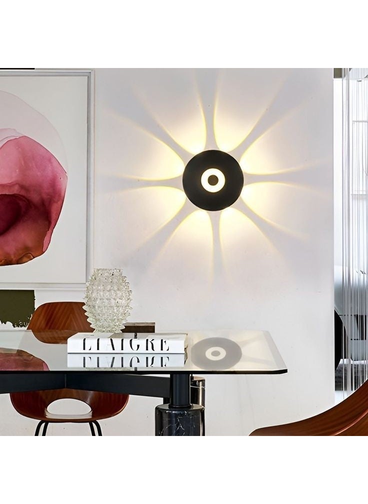 Full Reyon 7 Watt LED Luminaire with Full Rayon Decorative Light Pattern, 3000K Daylight, Modern and Stylish LED Sconce for Indoor and Outdoor  - Image 2