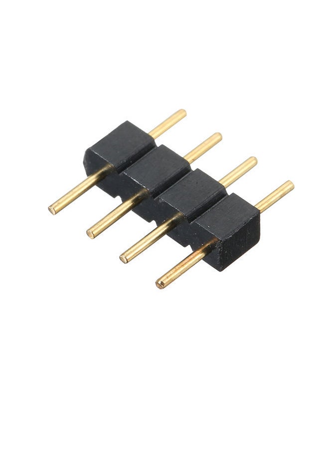 NIBEMINENT 50-Piece 4-Pin Male Strip Lighting Connector Plug Set Black 8x4x8centimeter  - Image 4