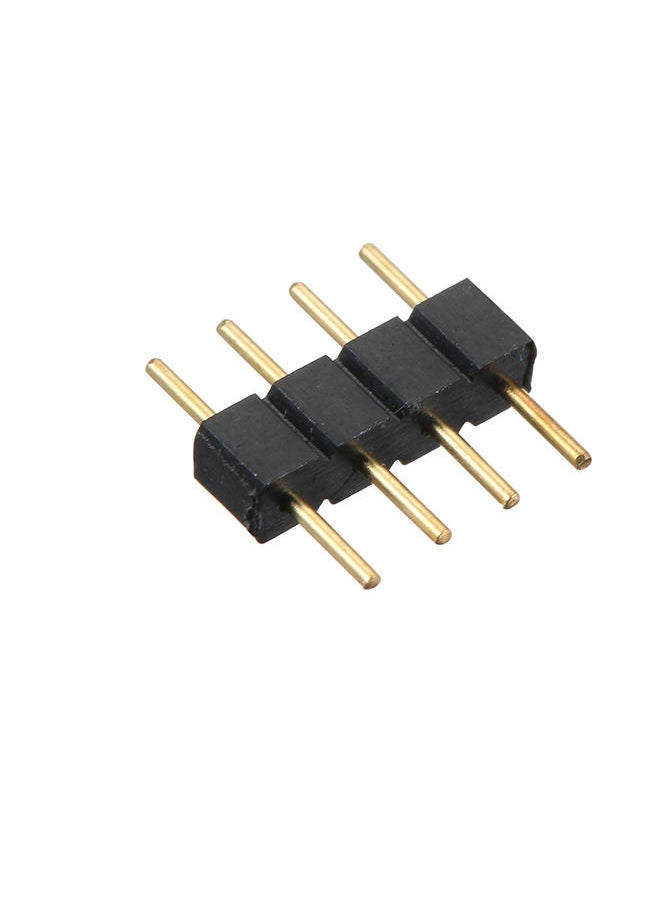 NIBEMINENT 50-Piece 4-Pin Male Strip Lighting Connector Plug Set Black 8x4x8centimeter  - Image 2