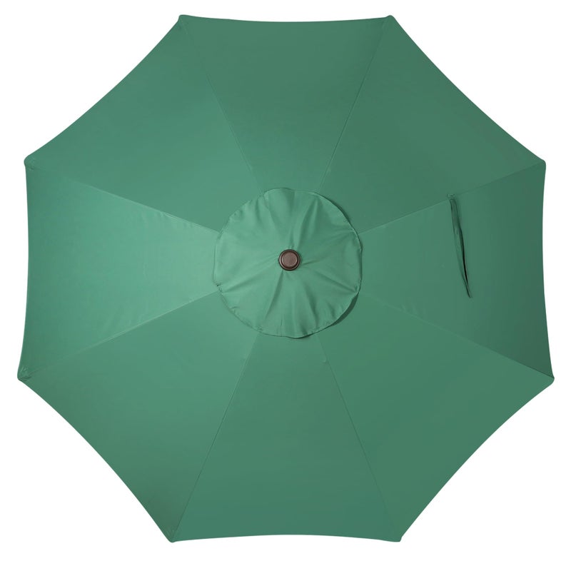 Blissun 9FT Patio Umbrella, Outdoor Table Umbrella, Yard Umbrella, Market Umbrella with 8 Sturdy Ribs, Push Button Tilt and Crank, Seaglass - Image 4