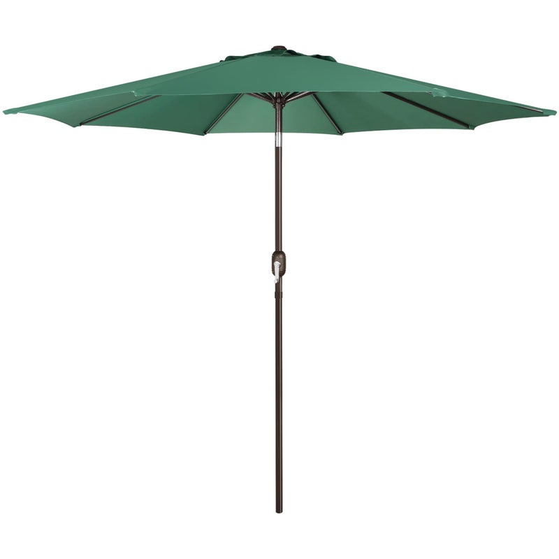 Blissun 9FT Patio Umbrella, Outdoor Table Umbrella, Yard Umbrella, Market Umbrella with 8 Sturdy Ribs, Push Button Tilt and Crank, Seaglass - Image 1