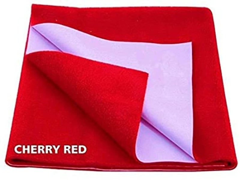 First Trend New Born Baby Quick Dry Sheet Bed Protector/Dry Sheet Waterproof and Reusable Mat-Absorbent Sheets/small- 50x70 cm (Red) - Image 1