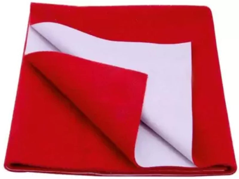 First Trend New Born Baby Quick Dry Sheet Bed Protector/Dry Sheet Waterproof and Reusable Mat-Absorbent Sheets/small- 50x70 cm (Red) - Image 2
