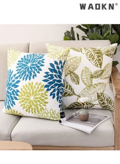 Fresh Living Blue&Green Accent ，Simple geometric printing abstract floral linen pillow cover peach skin velvet sofa pillowcase cushion cover - pzsku/Z34DFEA5E7062553A9D0EZ/45/_/1729246935/5d3d72f8-93fe-43fb-8dd6-90d01029814d