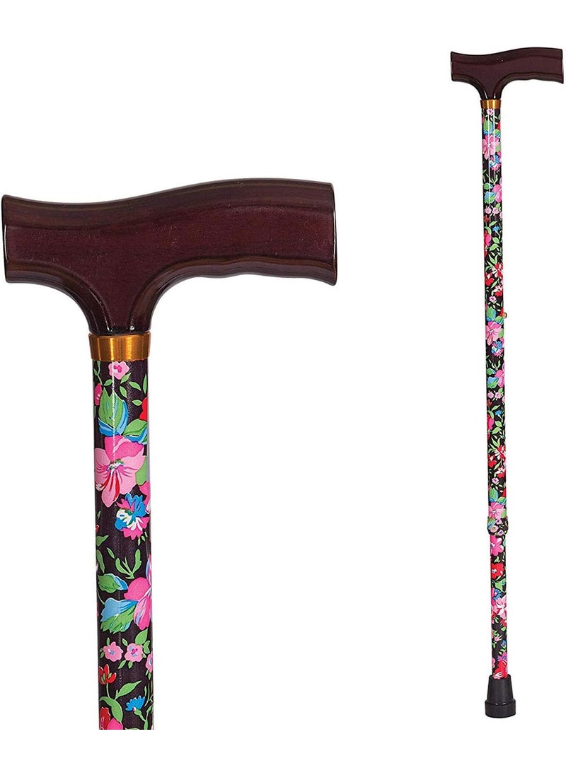 DMI DMI Lightweight Aluminum Walking Cane with DerbyTop Handle Floral Pack of 2  - Image 2