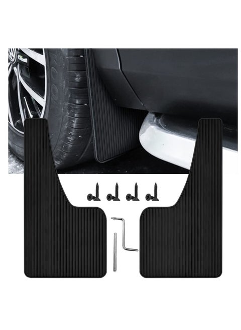 Car Mud Flaps Fender Splash Guards(2 Pack), PVC Mudguard Fender Flares with Hardware Front and Rear, Universal Sports Mud Flaps