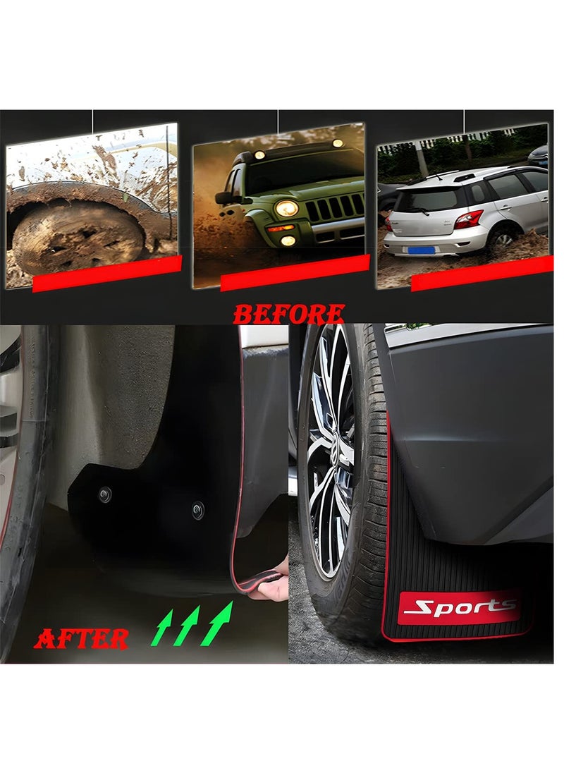 Excefore - Car Mud Flaps Fender Splash Guards(2 Pack), PVC Mudguard Fender Flares with Hardware Front and Rear, Universal Sports Mud Flaps - Image 1