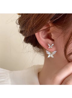 Elegant Needle Butterfly Earrings For Women High-end Feel Earrings Small Luxury Lightweight Elegant Ear Jewelry A477# One two-piece