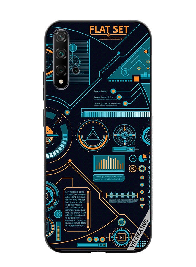 VR CREATIVE Protective Case Cover For Huawei Nova 5T Abstract Design Multicolour - Image 1