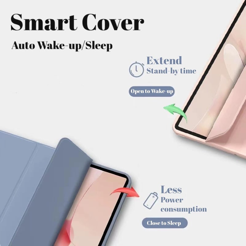 Vurtboly غطاء Vurtboly متوافق مع جهاز Huawei MatePad 12X 12 بوصة 2024، حافظة ثلاثية الطي رفيعة، حماية من الصدمات بتصميم قرص العسل من TPU مع حامل متين وغطاء إيقاظ/إسبات تلقائي لجهاز Huawei MatePad 12X 12 بوصة 2024 (أزرق) - Image 3