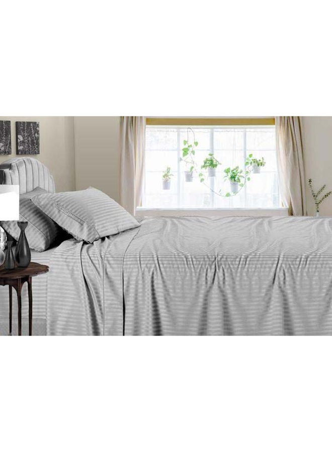 Hotel Collection HOTEL COLLECTION Light Grey Single Flat Sheet with Single Pillow Case 160x220 cm  - Image 1