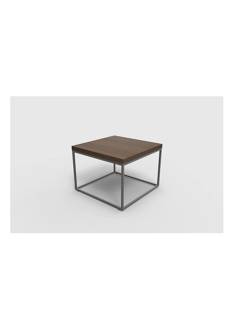 BAFCO Coffee Table Worli Side Table Melamine Top Stainless Steel Legs for Living Room Bedroom Balcony Office - Image 1