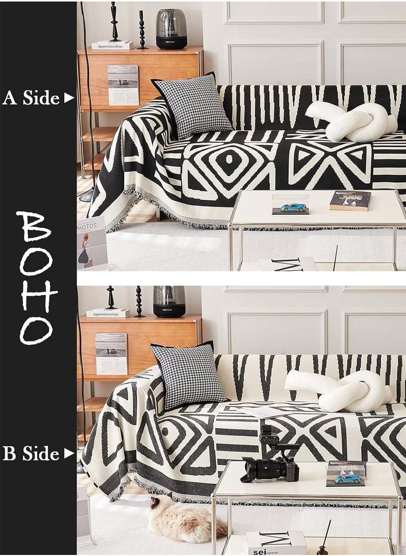 LEOKOR 3 Seat Sofa Slipcover Pets Protector Furniture Covers Soft Four Seasons Universal Sofa Slipcovers All-Inclusive Sofa Cover 180*300CM  - Image 2