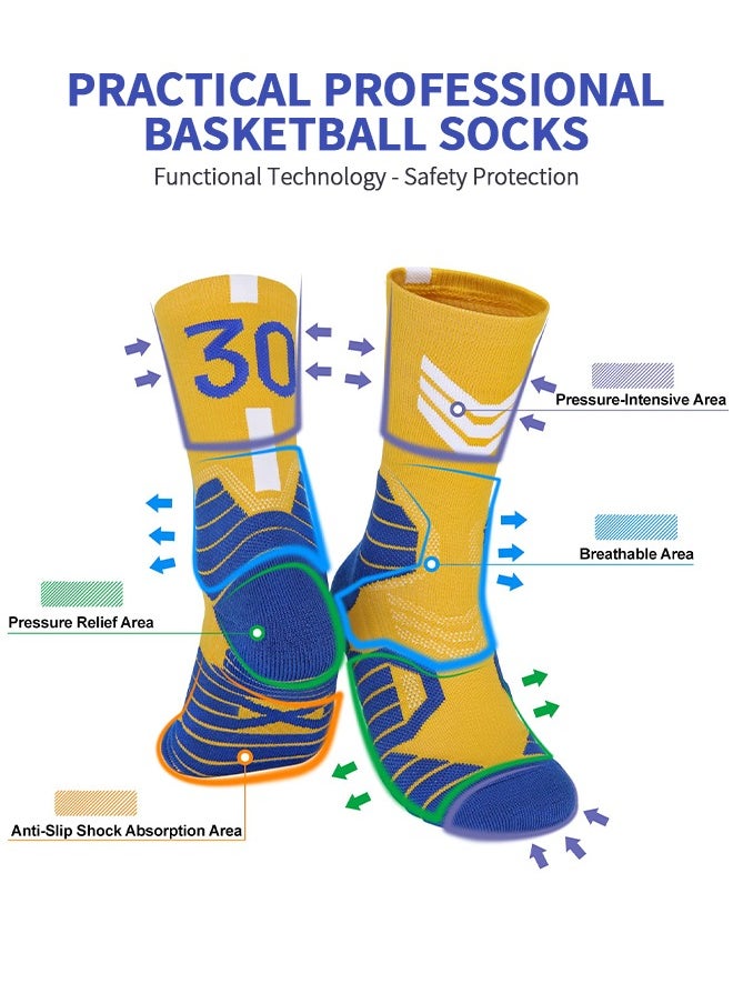 GROIC Elite Basketball Socks, Athletic Socks with 3D Ankle Protection, Football Socks & Running Socks, Compression Cushion Sport Socks Unisex  - Image 2