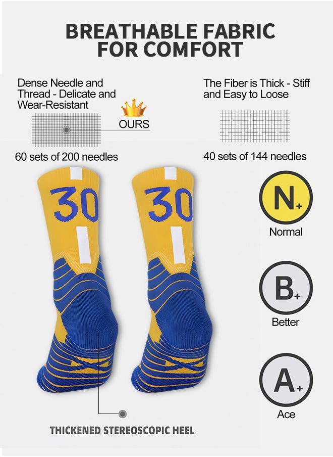 GROIC Elite Basketball Socks, Athletic Socks with 3D Ankle Protection, Football Socks & Running Socks, Compression Cushion Sport Socks Unisex  - Image 4