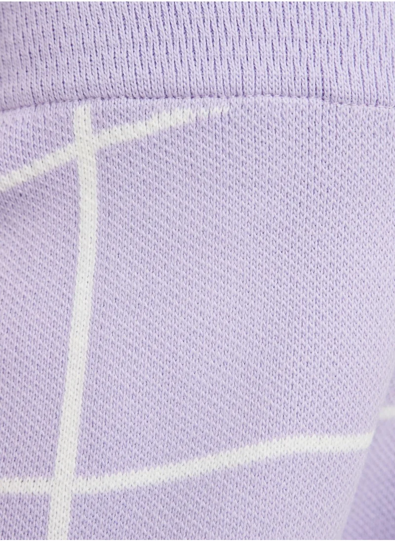 trendyol Kids Checked Knitted Shorts