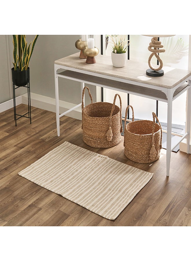 Home Box Textura Terreno Jute Cotton Dhurrie 90 x 60 cm - Image 1